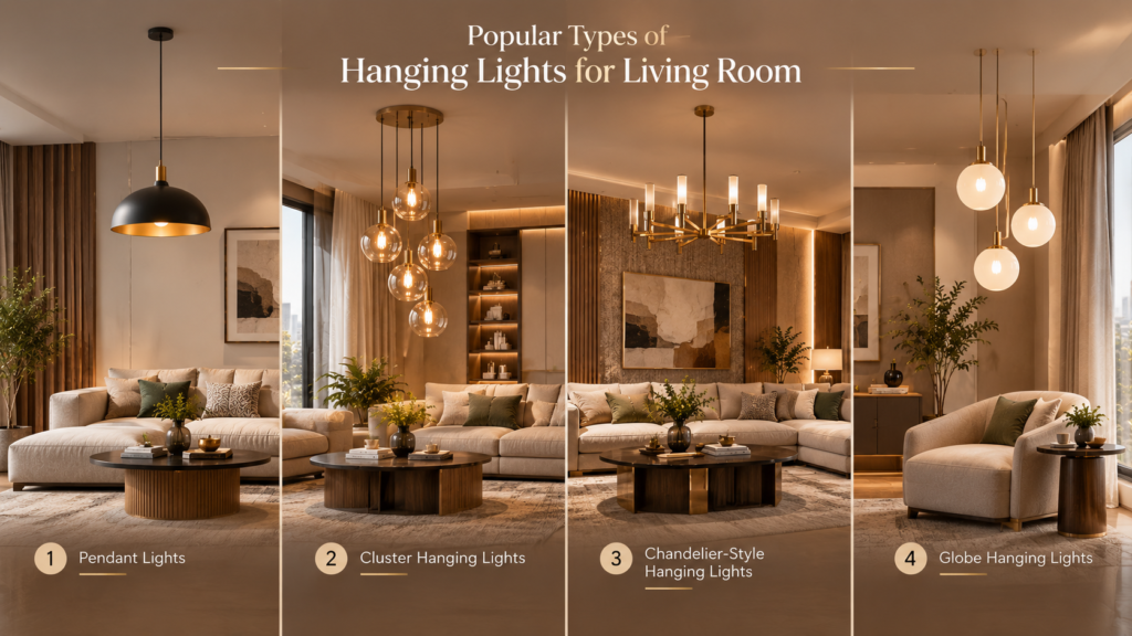 Popular Types of Hanging Lights for Living Room