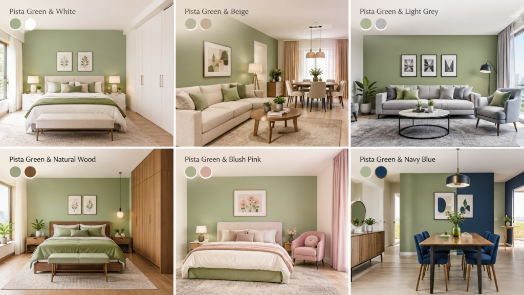 pista green color combinations