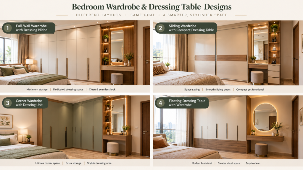 Popular Wardrobe Dressing Table Design Ideas