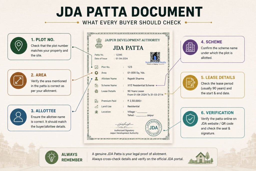 how to check JDA Patta document