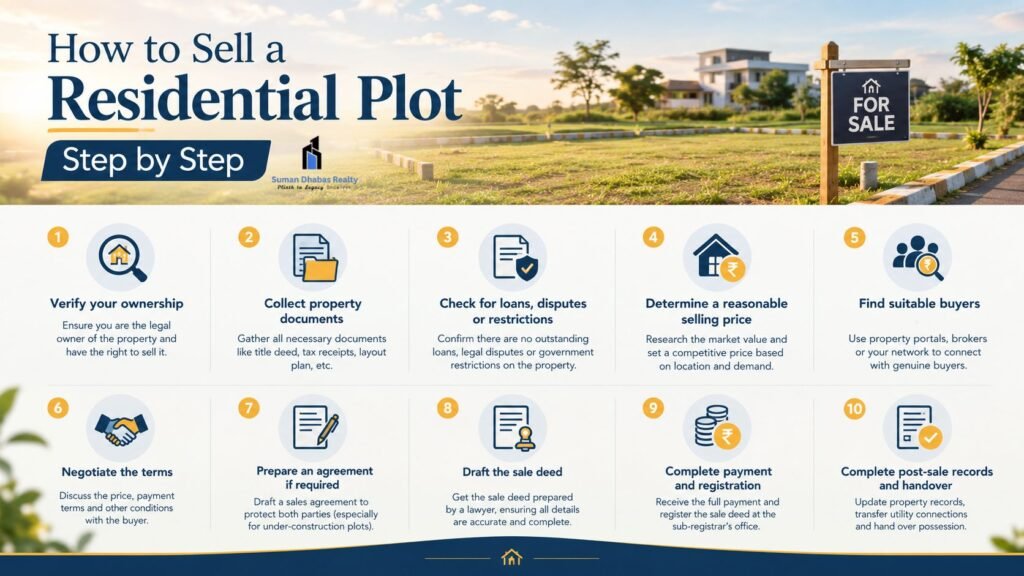 how to sell a residential plot step by step process