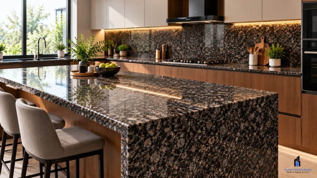 marble or granite countertop