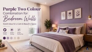 Read more about the article Purple Two Colour Combination for Bedroom Walls Ideas