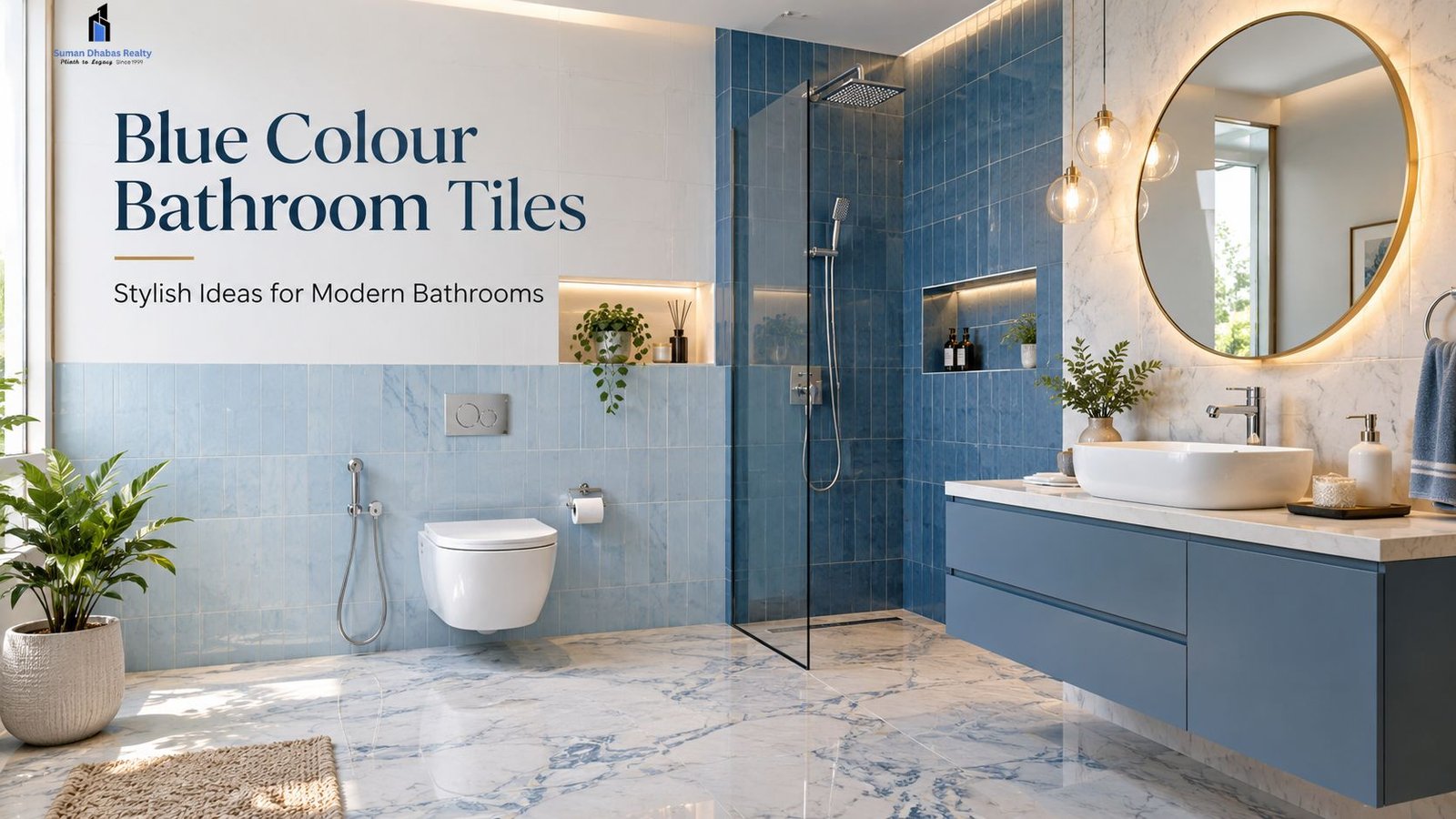 Read more about the article Blue Colour Bathroom Tiles: Stylish Ideas for Modern Homes