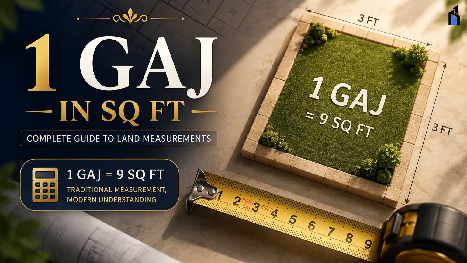 Read more about the article 1 Gaj in Sq Ft: Conversion, Formula & Land Area Calculator