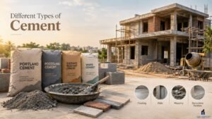 Read more about the article Different Types of Cement: Uses, Properties & Selection Guide