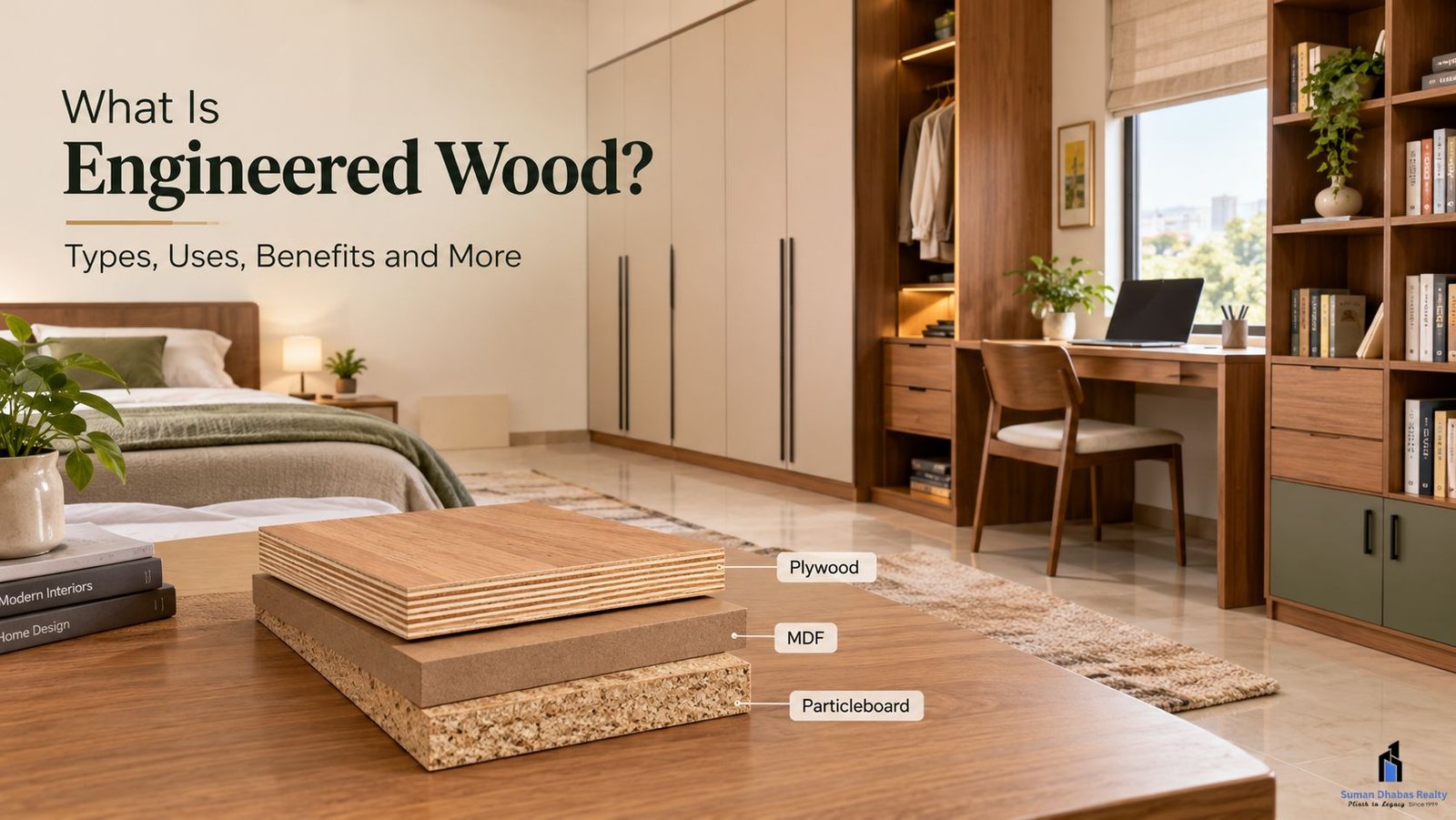 Read more about the article What Is Engineered Wood? Types, Uses, Benefits & Tips