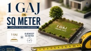Read more about the article 1 Gaj in Sq Meter: Conversion, Formula & Calculator
