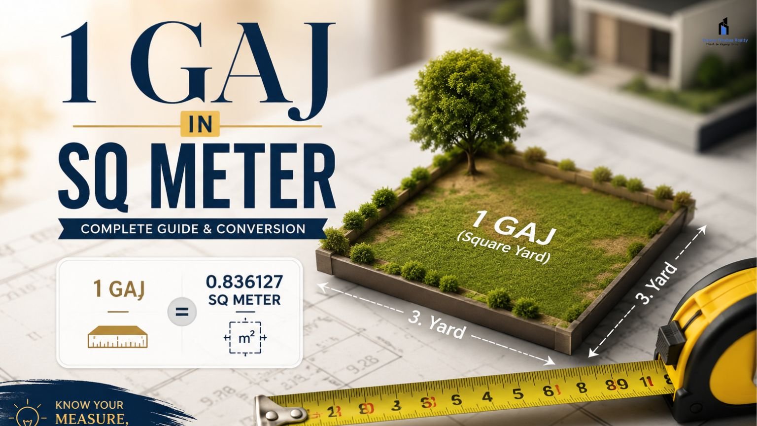 Read more about the article 1 Gaj in Sq Meter: Conversion, Formula & Calculator