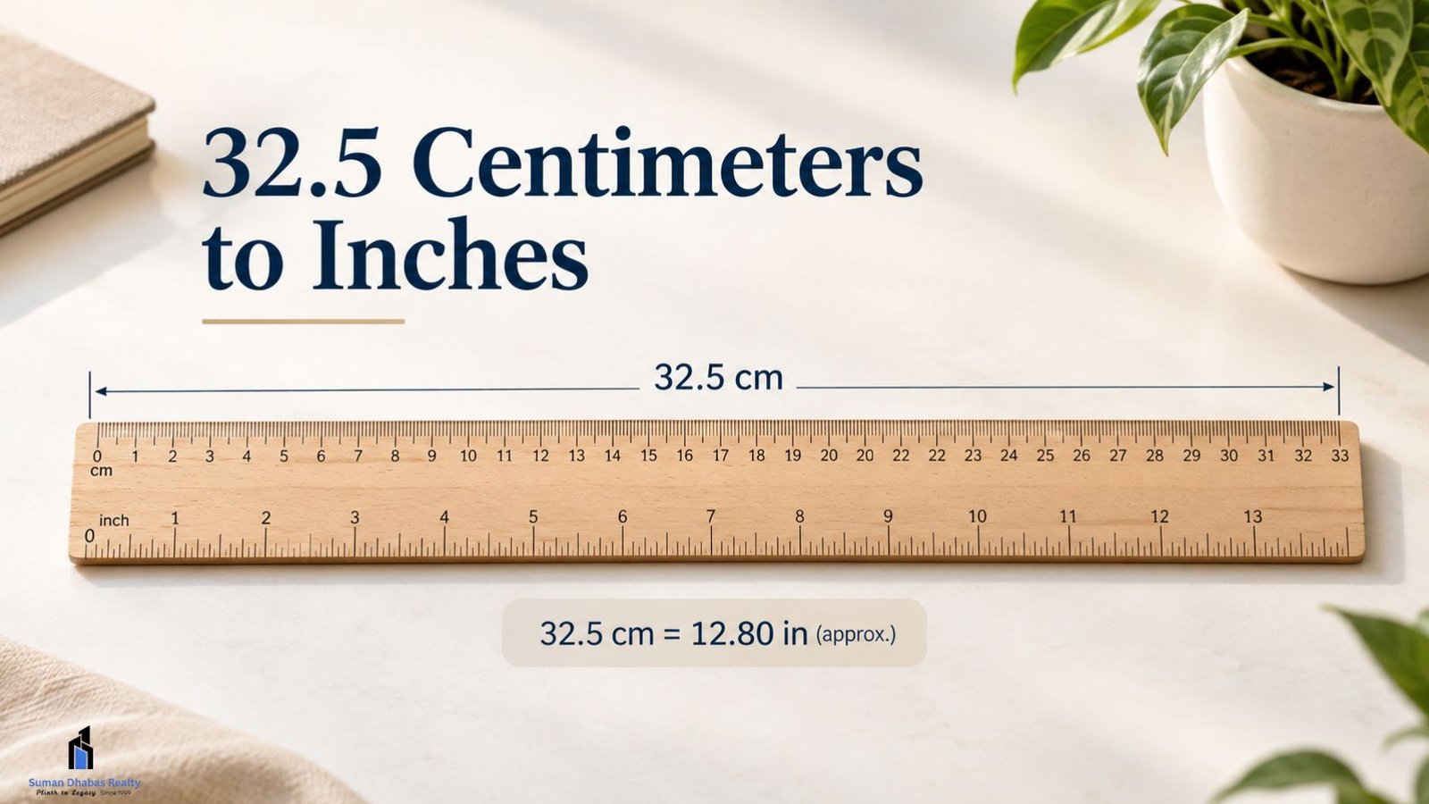 Read more about the article 32.5 Centimeters to Inches: Conversion, Formula & Examples